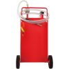 BENTISM Fuel Caddy Fuel Storage Tank 30 Gallon 2 Wheels with Manuel Pump, Red - Image 9