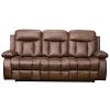 Betsy Furniture 3-PC Microfiber Fabric Recliner Set Living Room Set in Brown, Sofa Loveseat Chair Pillow Top Backrest and Armrests 8028 (Living Room Set 3+2+1) - Image 9