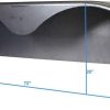 72×10-3/4 Tandem Axle Steel Trailer Fender w/Back Plate Welded In (2-Pack) - Image 2