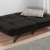 Mainstay Memory Futon Black Fabric - Image 3