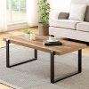 FOLUBAN Rustic Coffee Table,Wood and Metal Industrial Cocktail Tableu00a0for Living Room, 47 Inch Oak - Image 9