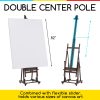 MEEDEN Extra Large H-Frame Studio Easel - Solid Beech Wooden Artist Professional Heavy-Duty Easel, Painting Art Easel Stand with 4 Premium Locking Silent Caster Wheels, Hold Max 82", Walnut - Image 4