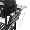 Royal Gourmet CD1824EN 24u201d Charcoal Grill Outdoor Smoker with Side Tables Backyard Griller Party BBQ Picnic Patio Cooking, Black - Image 8
