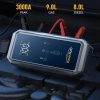Car Jump Starter with Air Compressor 3000A 150PSI (9.0L Gas/8.0L Diesel)Portable Car Battery Jump Starter with Tire Inflator 12V DC PSU Jump Box Extended Jumper Cables Large LCD Display 300Lumen Light - Image 3