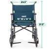 Medline Transport Wheelchair Lightweight Portable - Image 6