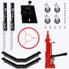 Transmission Jack, 1,100 lbs Capacity Garage Shop Telescoping Hydraulic Jack, Transmission Jack High Lift 2 Stage Adjustable Transmission Floor Jack, 360° Swivel Wheel Lift Hoist for Car Lift - Image 5