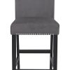 New Classic Furniture Celeste 5-Piece Faux Marble Round Counter Set with 1 Table and 4 Chairs, 42-Inch, Grey - Image 8
