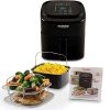 Nuwave Bravo 12-in-1 Digital Toaster Oven, Countertop Convection Oven & Air Fryer Combo, 1800 Watts, 21-Qt Capacity, 50u00b0-450u00b0F Temp Controls, Dual Zone Surround Cooking, Linear T Technology, SS Look - Image 9