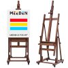 MEEDEN Extra Large H-Frame Studio Easel - Solid Beech Wooden Artist Professional Heavy-Duty Easel, Painting Art Easel Stand with 4 Premium Locking Silent Caster Wheels, Hold Max 82", Walnut - Image 7