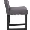 New Classic Furniture Celeste 5-Piece Faux Marble Round Counter Set with 1 Table and 4 Chairs, 42-Inch, Grey - Image 9