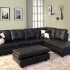 Beverly Fine Furniture Left Facing Russes Sectional Sofa Set With Ottoman, RED - Image 12