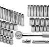 SK Hand Tool 4147-6 47-Piece 1/2 in. Drive 6-Point SAE/Metric Standard/Deep Socket Set with Pro Ratchet - Image 2