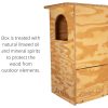 JCs Wildlife Barred Owl Nesting Box - Treated Exterior Grade Plywood - Mounting Hardware and Pine Shavings Included - Dedicated Clean Out Door for Easy Cleaning - Made in The USA - Image 4