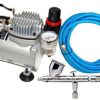 Iwata Eclipse HP CS Airbrush Set with Cool Runner II Dual Fan Air Compressor Kit, All-Purpose Gravity Feed, 0.35mm Tip - Image 5