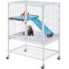 Yaheetech Rolling 2-Story Ferret Cage Small Animal Cage for Chinchilla Adult Rats Metal Critter Nation Cage w/ 2 Removable Ramps/Platforms Black - Image 13