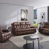 Betsy Furniture 3-PC Microfiber Fabric Recliner Set Living Room Set in Brown, Sofa Loveseat Chair Pillow Top Backrest and Armrests 8028 (Living Room Set 3+2+1) - Image 12
