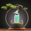 Lucky Pheasant Round LED Incense Burner With Flowing Water Fortune Fountain - Image 2