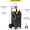 35 Gallon Portable Gas Caddy Fuel Storage Tank Gasoline Diesel Fuel with 2 Wheels for Car, Lawnmower, ATV, Boat, Motorcycle - Image 4