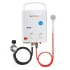 Small Portable Propane Water Heater, Camplux 1.32 GPM Outdoor Tankless Gas Water Heaters for Camping, 5L, Gray - Image 7