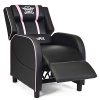 GYMAX Gaming Recliner, Massage Gaming Chair w/Adjustable Footrest, Remote Control & Side Pocket, Ergonomic Game Lounge Chair, Racing Style Single Theater Seat Game Sofa for Adults (Blue) - Image 10