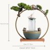 Lucky Pheasant Round LED Incense Burner With Flowing Water Fortune Fountain - Image 4