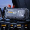 YaberAuto Car Battery Jump Starter 6000A Powerful Portable Jump Box( for All Gas/ 12L Diesel Engines)45W Fast Charging,Extended Jumper Cables,600 Lumens Light - Image 10