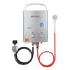 Small Portable Propane Water Heater, Camplux 1.32 GPM Outdoor Tankless Gas Water Heaters for Camping, 5L, Gray - Image 6