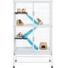 Yaheetech Rolling 2-Story Ferret Cage Small Animal Cage for Chinchilla Adult Rats Metal Critter Nation Cage w/ 2 Removable Ramps/Platforms Black - Image 12