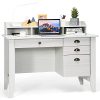 Tangkula Studyroom Bookshelf Workstation Writing - Image 10