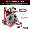 K-400 Drain Cleaning Snake Auger 120-Volt Drum Machine with C-32IW 3/8 in. x 75 ft. Cable + 4-Piece Tool Set & Gloves 52363 - Image 4