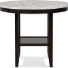 New Classic Furniture Celeste 5-Piece Faux Marble Round Counter Set with 1 Table and 4 Chairs, 42-Inch, Grey - Image 4
