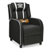 GYMAX Gaming Recliner, Massage Gaming Chair w/Adjustable Footrest, Remote Control & Side Pocket, Ergonomic Game Lounge Chair, Racing Style Single Theater Seat Game Sofa for Adults (Blue) - Image 11