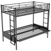 Merax Twin-over-Full Futon Metal Bunk Bed for Children's Bedroom - Image 6